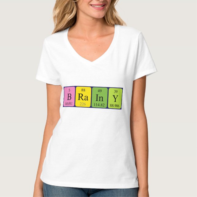 Brainy periodic table name shirt (Front)