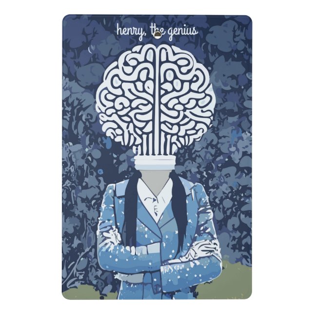 Brainy Person Mini Clipboard (Back)