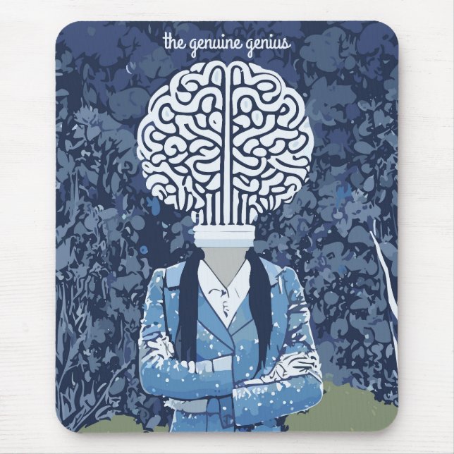 Brainy Person Mouse Mat (Front)