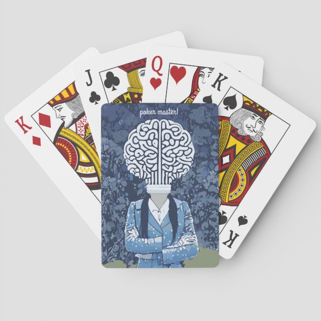 Brainy Person Playing Cards (Back)