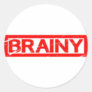 Brainy Stamp Classic Round Sticker