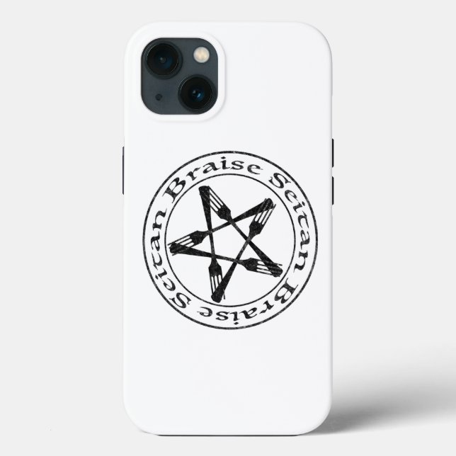 Braise Seitan Vegan Pentagram (dark version) Case-Mate iPhone Case (Back)