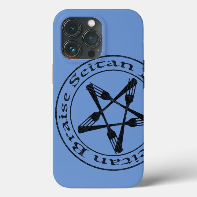 Braise Seitan Vegan Pentagram (dark version) Case-Mate iPhone Case (Back)