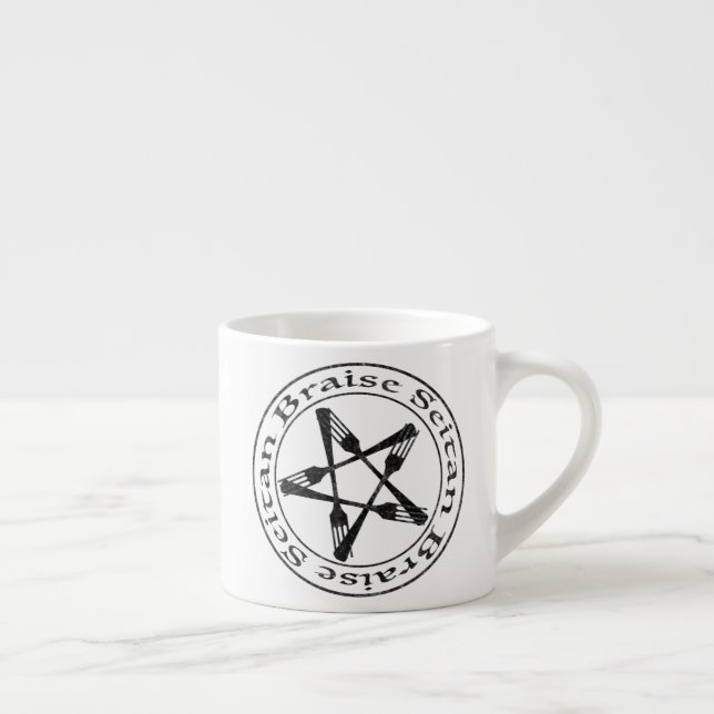 Braise Seitan Vegan Pentagram (dark version) Espresso Cup (Right)