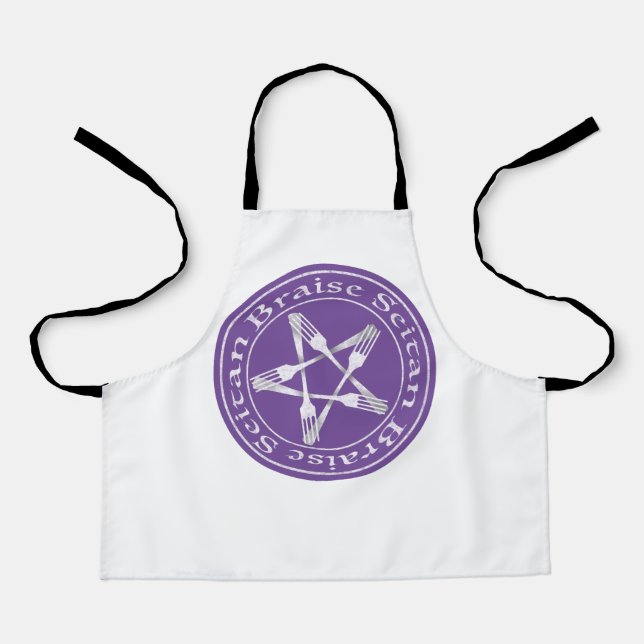 Braise Seitan Vegan Pentagram (light version) Apron (Front)