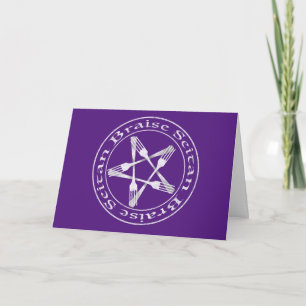 Braise Seitan Vegan Pentagram (light version) Card
