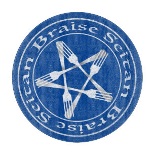 Braise Seitan Vegan Pentagram (light version) Cutting Board