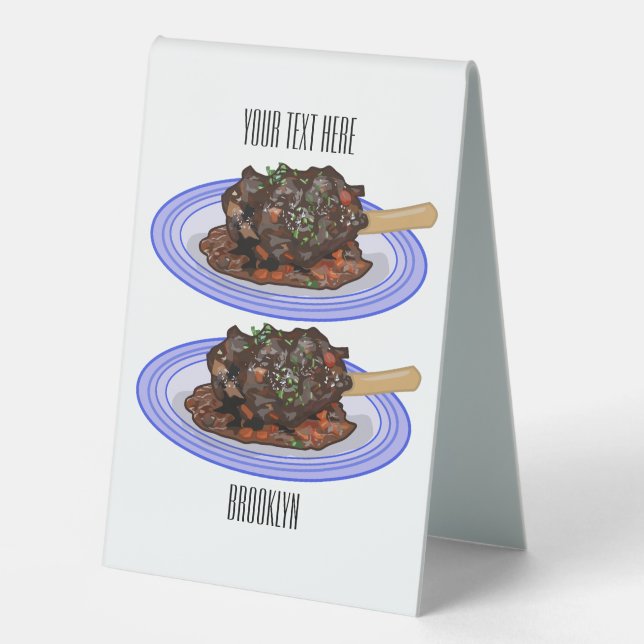  Braised lamb shank cartoon illustration (Front)
