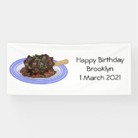  Braised lamb shank cartoon illustration