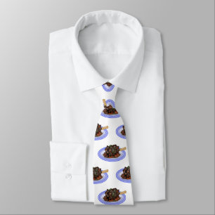  Braised lamb shank cartoon illustration  Tie