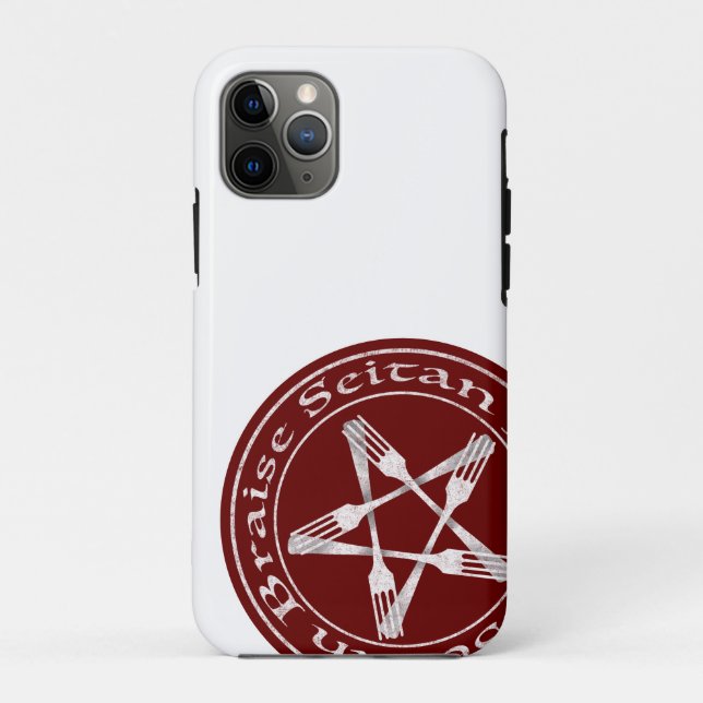 Braize Seitan Vegan Pentagram (light version) Case-Mate iPhone Case (Back)