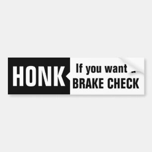 Brake Check Bumper Sticker