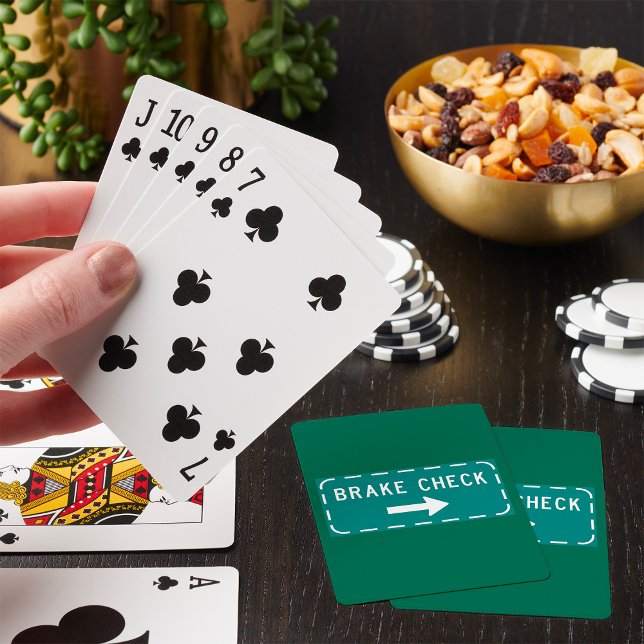 Brake Check Road Sign with Arrow  Playing Cards (Creator Uploaded)