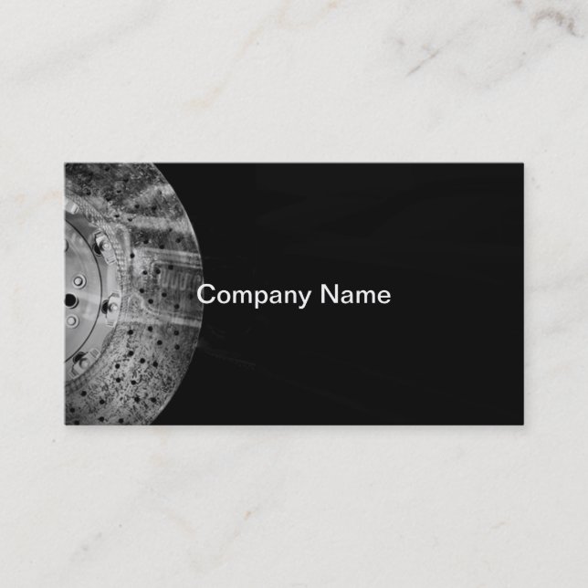 Brake discs in black business card (Front)