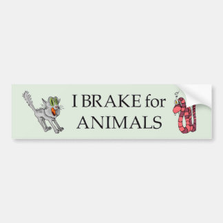 brake for animals bumper sticker