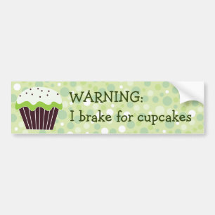 Brake for Cupcakes Bumper Sticker