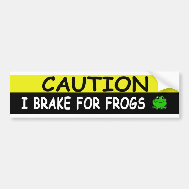 Brake For  FROGS Bumper Sticker (Front)
