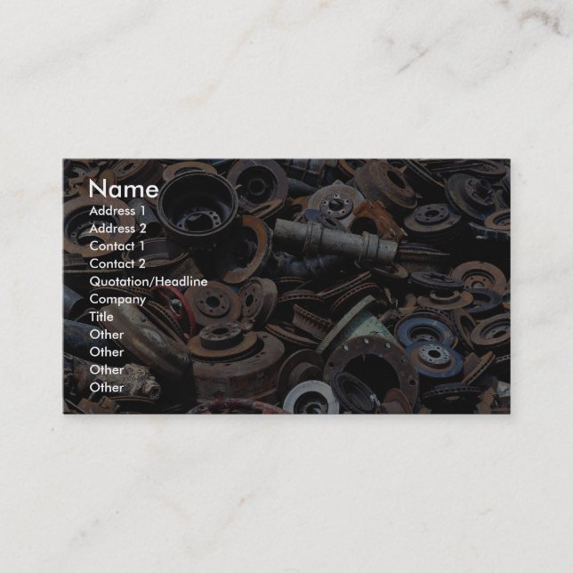 Brake parts business card (Front)