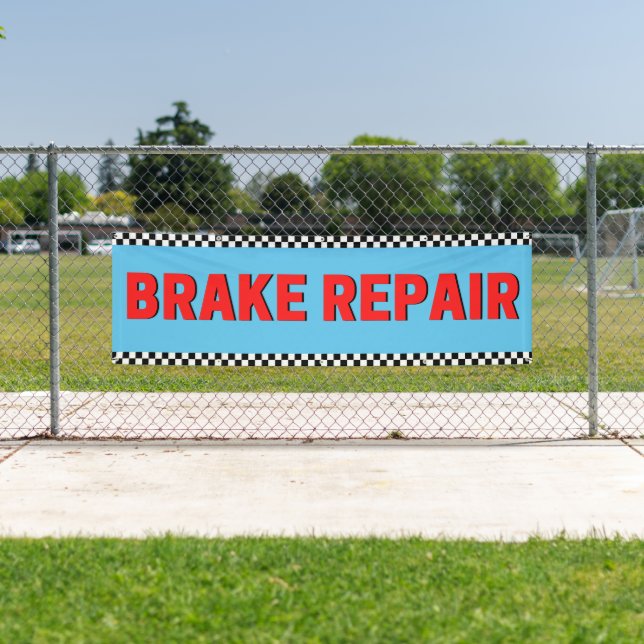 Brake Repair Automotive Shop Large Blue Banner (Insitu)