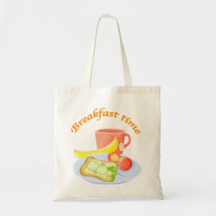 Brakfast time illustration tote bag