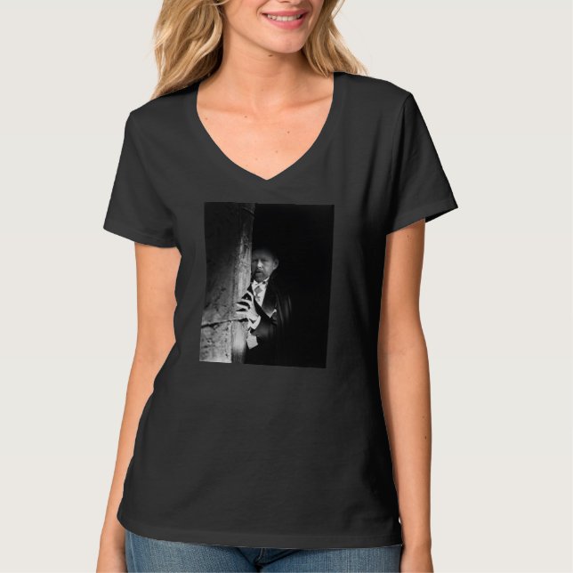 Bram Stoker as Dracula T-Shirt (Front)