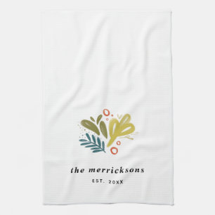 Bramble   Festive Botanical Custom Tea Towel
