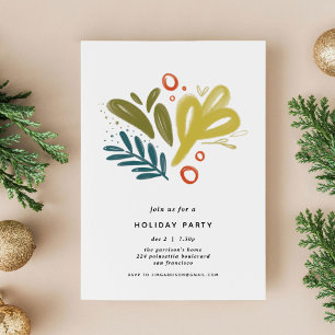 Bramble   Festive Botanical Holiday Party Invite