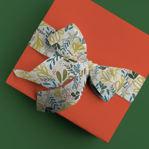 Bramble   Festive Botanical Holiday Satin Ribbon