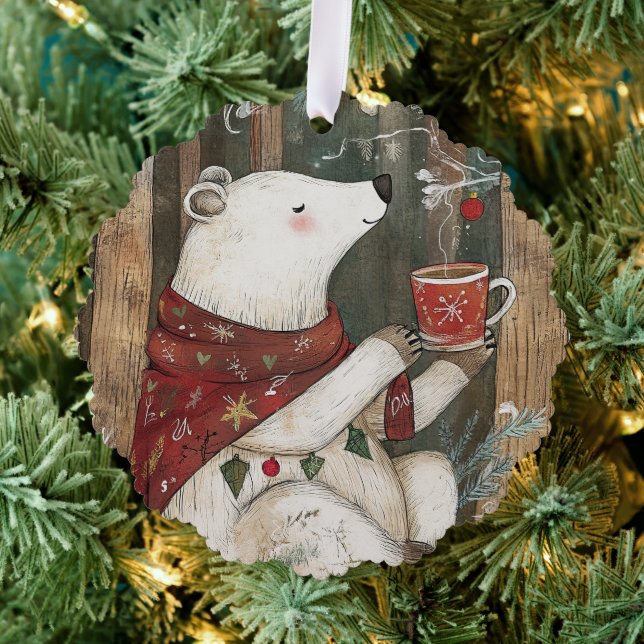 Bramble the Bear | Woodland Whimsy  Tree Decoration Card (Insitu (Tree))