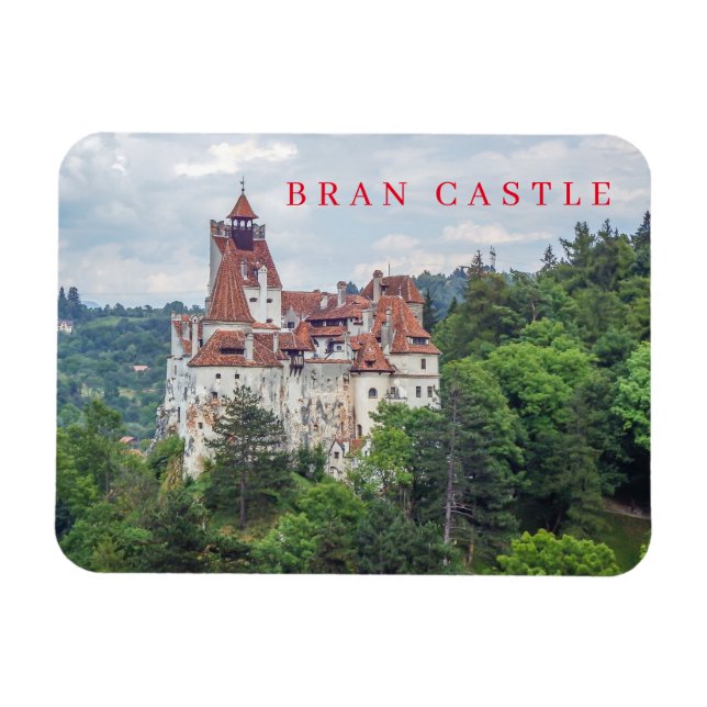 Bran Castle panoramic view fridge magnet (Horizontal)