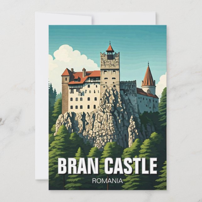 Bran Castle Romania Holiday Card (Front)
