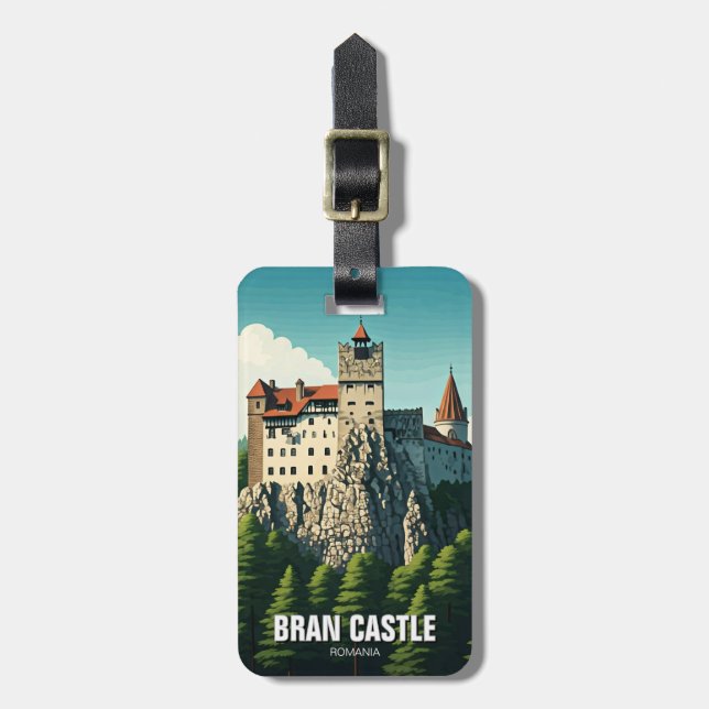 Bran Castle Romania Luggage Tag (Front Vertical)