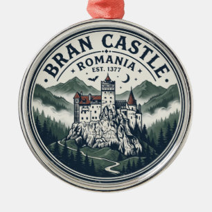 Bran Castle Romania Metal Tree Decoration