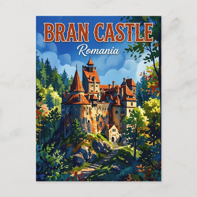 Bran Castle Romania Postcard (Front)