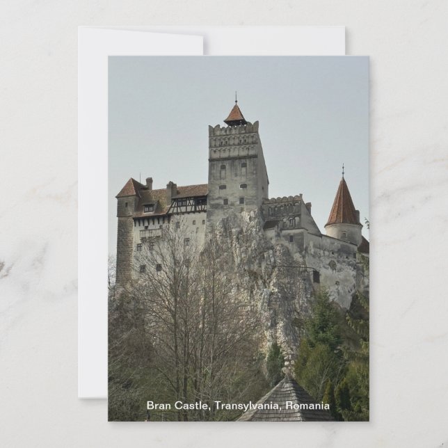 Bran Castle, Transylvania, Romania on a Holiday Card (Front)