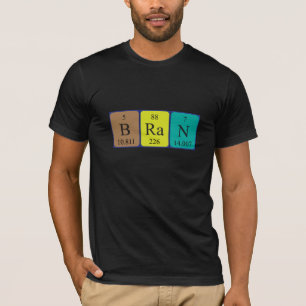 Bran periodic table name shirt
