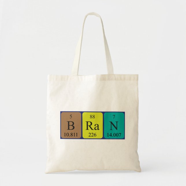 Bran periodic table name tote bag (Front)