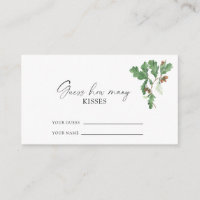 Branch acorns - guess how many kisses bridal game