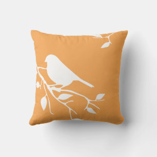 branch bird silhouette cushion