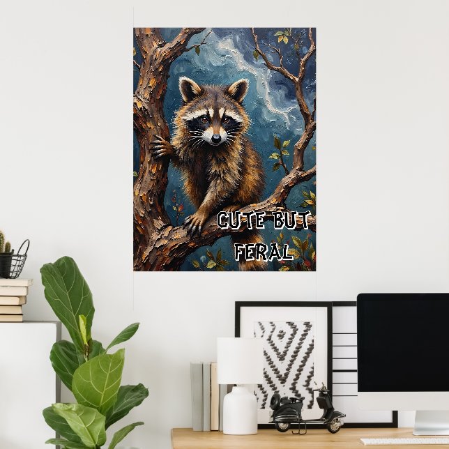 Branch Buddy: Racoon's Perch Poster (Home Office)