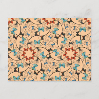 Branch Butterflies Lg Any Colour Postcard