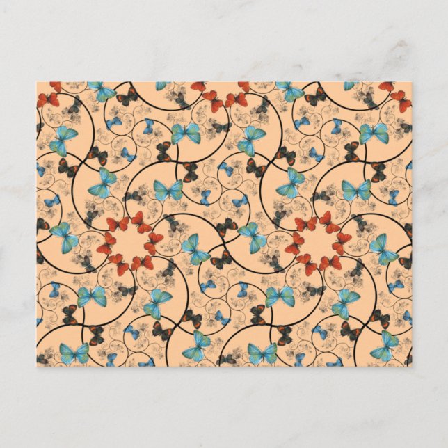 Branch Butterflies Lg Any Colour Postcard (Front)