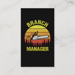 Branch Manager Forest Humour Chainsaw Lumberjack Business Card