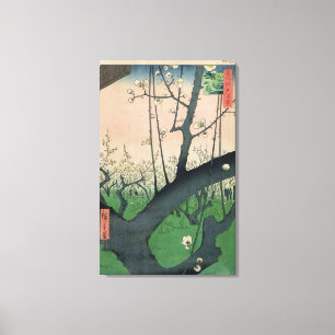 Branch of a Flowering Plum Tree Canvas Print