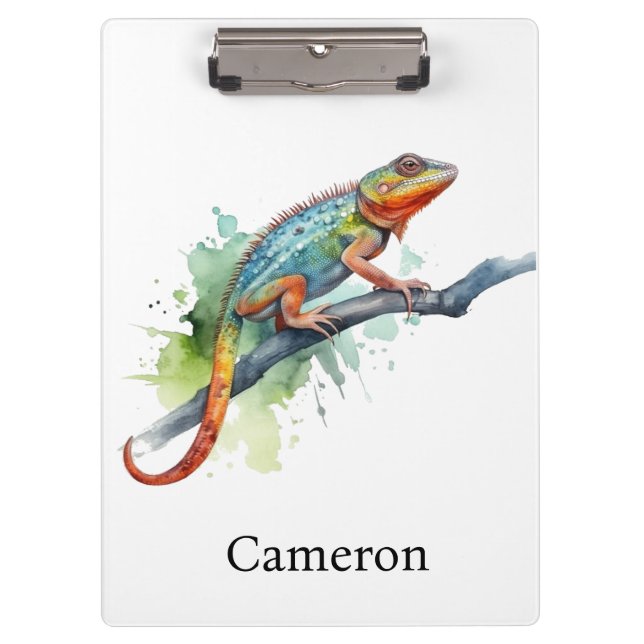 Branch of Colours: Chameleon Art, custom Clipboard (Front)