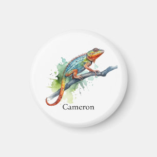 Branch of Colours: Chameleon Art, custom Magnet