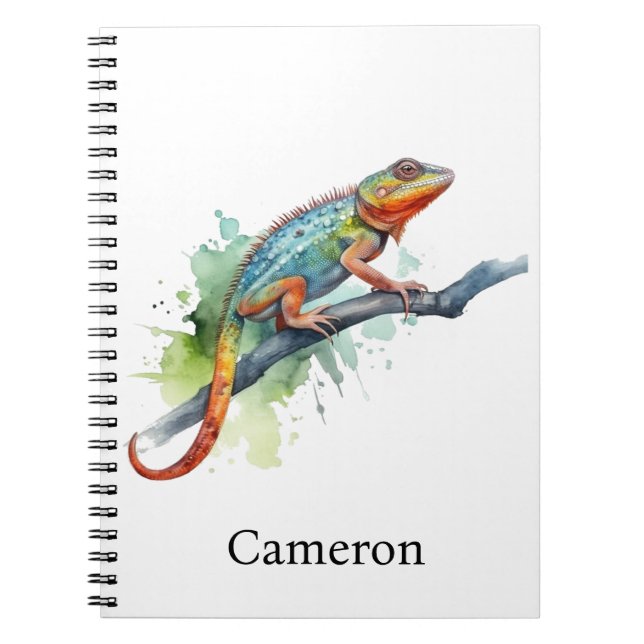Branch of Colours: Chameleon Art, custom Notebook (Front)