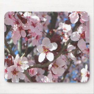 Branch of Pink Blossoms Spring Floral Mouse Mat