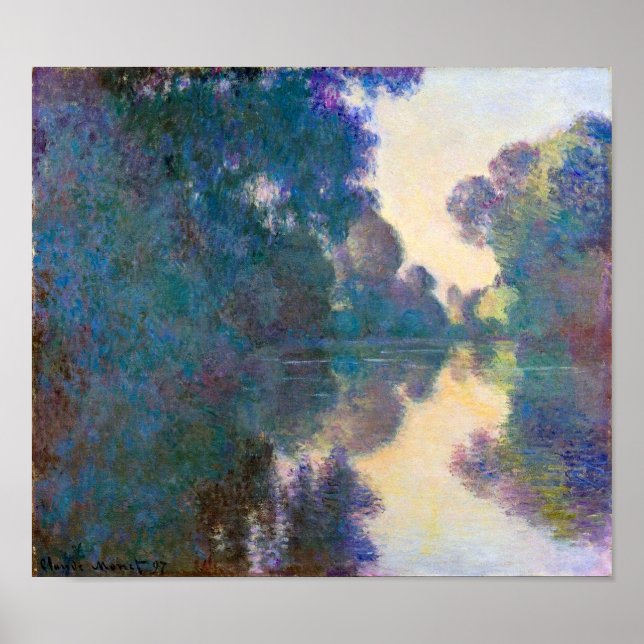 Branch of the Seine near Giverny, Monet Poster (Front)