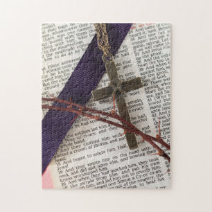 Branch of Thorns and Cross Jigsaw Puzzle